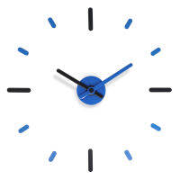 On-Time wall clock นาฬิกาไม่เจาะผนัง v2m ดำ น้ำเงิน ขนาดติดตั้ง 56 Cm. นาฬิการางวัลออกแบบ