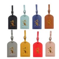 【DT】 hot  Fashion Luggage Tags Travel Accessories Vegetable Tanned Leather Travel Suitcase Identifier Business Bag Luggage Tag Decorations