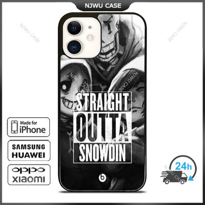 Undertale Straight Outta Snowdin Phone Case for iPhone 14 Pro Max / iPhone 13 Pro Max / iPhone 12 Pro Max / XS Max / Samsung Galaxy Note 10 Plus / S22 Ultra / S21 Plus Anti-fall Protective Case Cover