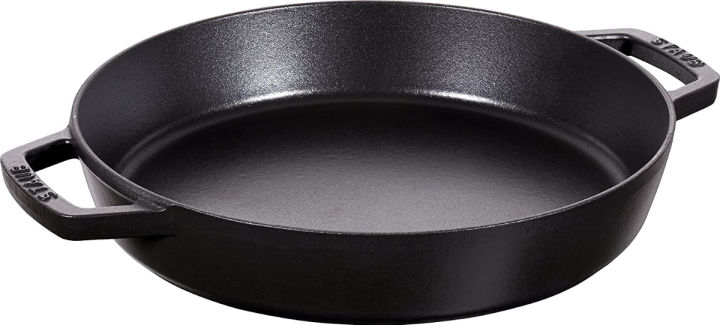 Staub Cast Iron Double Handle Fry Pan 13 Inch Black Matte 13 Inch Matte Black Lazada 5310