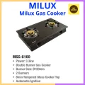 (OFFER) MILUX COUNTER TOP DESKTOP STAND GLASS GAS COOKER MSG-6160 DAPUR GAS KACA. 