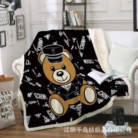 Sherpa Blanket Teddy Bear Flannel Blanket for Bedding Double-layer Thick Sofa Soft Blanket Bedspread Home Decor Office Nap