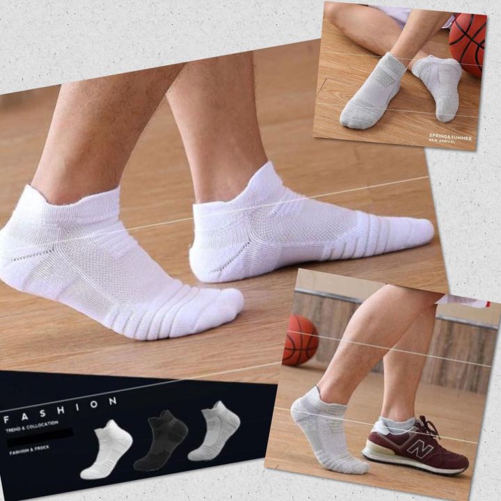 ถุงเท้าข้อสั้น-ถุงเท้ากีฬา-ถุงเท้า-รุ่นหนานุ่ม-กันลื่น-free-size-ถุงเท้าฟุตบอล-ถุงเท้าบาส-ถุงเท้าวิ่ง-เกรดพรีเมี่ยม