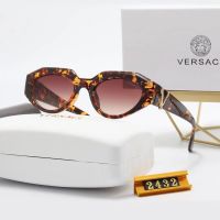 SPOT Versace แว่นตาแว่นตากันแดดกรอบขนาดเล็กผู้ชายแฟชั่นใหม่แว่นกันแดดผู้หญิงบูติกป้องกันรังสียูวีกลางแจ้งแว่นตากันแดดชายหาดว่ายน้ำ