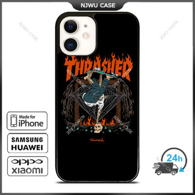 Thrasher Diamond Supply Co Phone Case for iPhone 14 Pro Max / iPhone 13 Pro Max / iPhone 12 Pro Max / XS Max / Samsung Galaxy Note 10 Plus / S22 Ultra / S21 Plus Anti-fall Protective Case Cover