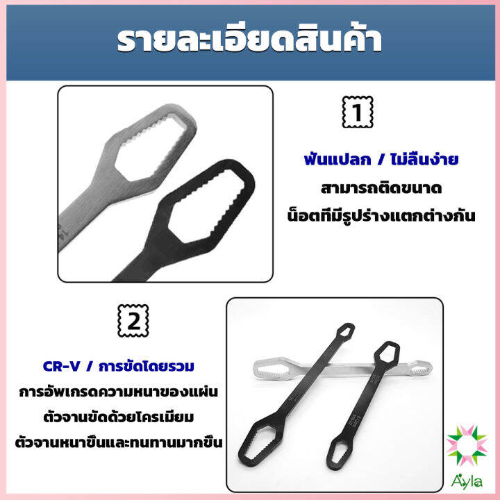 ayla-ประแจอเนกประสงค์-8-22mm-ประแจขันเกลียว-อเนกประสงค์-multifunctional-wrench