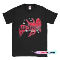 Hot sale Led Zeppelin band graphic Mens 100% Cotton Round Neck Short Sleeve T-Shirt  Adult clothes