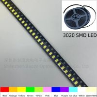 ♕✹✲ 3020 SMD LED Red Yellow Green White Blue Pink Ice Light Emitting Diode 100pcs/Lot