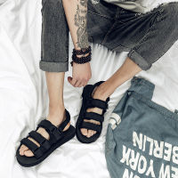 2020 Summer Men Sandals Breathable Leather Beach Shoes Men Non-slip Wear-resistant Mens Slippers Zapatos De Hombre Black