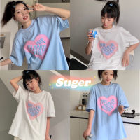 Suger เสื้อ?The Bubble love?สีพาสเทล สไตส์เกาหลี เสื้อยืดงานดี ผ้าเด้ง ลายสกีน Y53