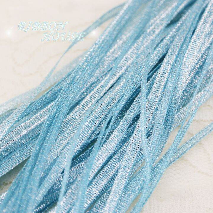 40-meters-lot-1-8-39-39-3mm-sky-blue-metallic-glitter-ribbon-colorful-gift-package-ribbons-wholesale