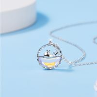 925 Silver Whale Necklace Simple Pendant New Necklace Accessories Birthday Gift