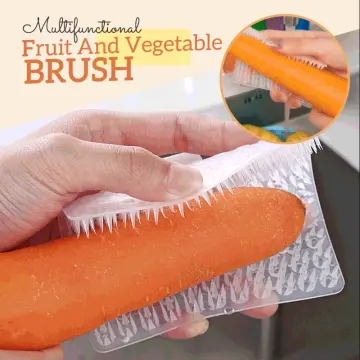 1Pc Multifunctional Silicone Brush Kitchen Dishwashing Brushes Silicone Mat  Sourcing Pad Fruit Vegetable Pot Bowl Cleaning Brush
