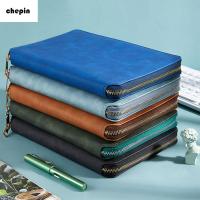 CHEPIN กระเป๋าซิป เครื่องเขียน แผ่นจดบันทึกผ้า สมุดโน๊ตผ้า สำนักงาน padfolio สมุดโน๊ต ระดับไฮเอนด์ สมุดบันทึกไดอารี่ โน้ตบุ๊คหนัง โน้ตบุ๊คเกลียว สมุดโน๊ตทำงาน