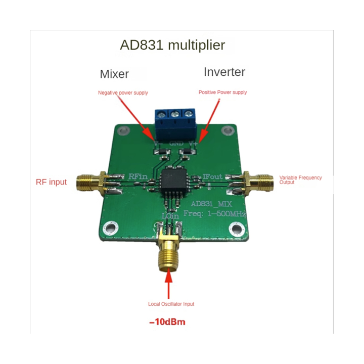 1-pieces-high-frequency-multiplier-ad831-500m-bandwidth-up-down-mixer-frequency-co-frequency-rf-mixer