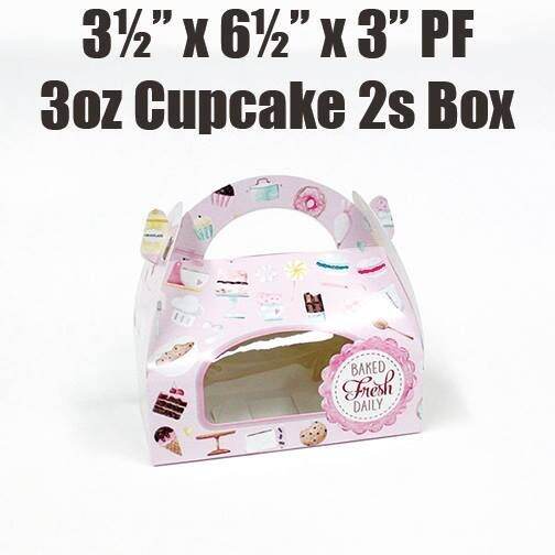 RM Boxes 3½ x 6½ x 3 3oz Cupcake 2s Basket Box w/ Window Lazada PH