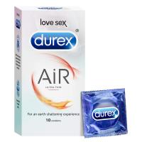 ถุงยางอนามัยผิวเรียบ ขนาด 53มม. 1กล่องมี 10ชิ้น พร้อมส่ง Durex AiR ULTRA THIN