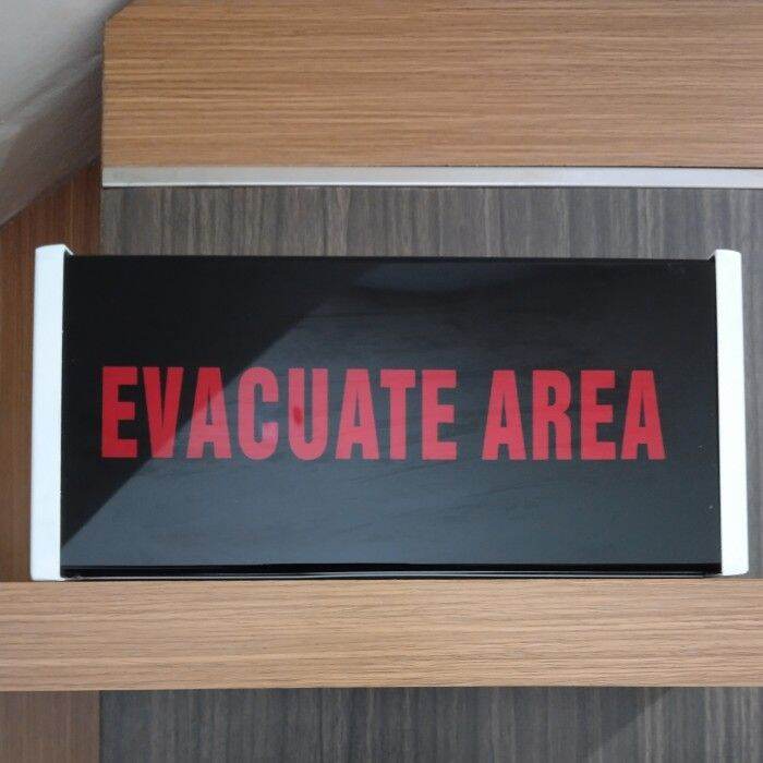 Gas Discharge And Evacuate Area Sign Lamp For Fire Suppression