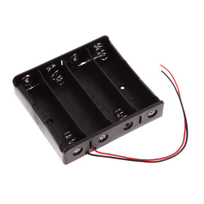 ส่งจากไทย Battery Box รางถ่าน 4 ก้อน AA 6V (ก้อนละ 1.5V) 1 ด้าน แถมถ่านฟรี 4 ก้อน