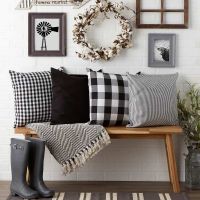 Buffalo Plaid Cushion Cover Cotton Pillow Cover for Sofa Living Room 45x45cm Decorative Pillows Housse De Coussin