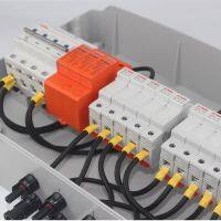 4 strings 4in 1out DC500V solar PV combiner box with MC 4 connector DC1000V circuit breaker surge protector device DC fuse IP65