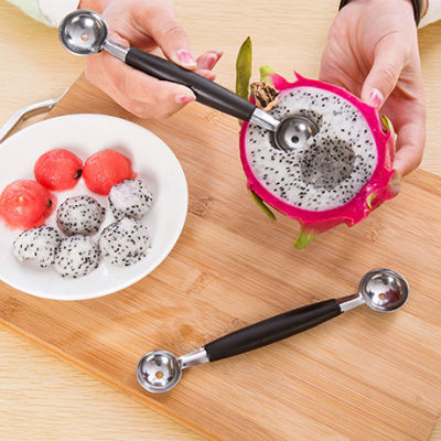 Hot Stalinless เหล็ก Dual Double-End Melon Baller Scoop ผลไม้ช้อนไอศกรีมขนม Sorbet เครื่องครัว Scoop Cook เครื่องมือ