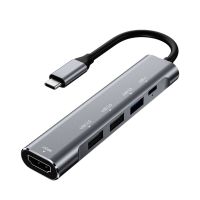 【Booming】 liaoxian3105992120 USB C HUB, 5-In-1 USB C Docking Station Adapter, USB-C เป็น HDMI + Type-C + USB3.0 + USB2.0,สูงสุด3840X2160P/30HZ