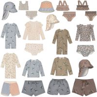 【CC】 Kids Swimwear for Boy Trunks 2023 Brand Baby Beach Wear Children Pieces Swimsuit Floral Bikinis Set