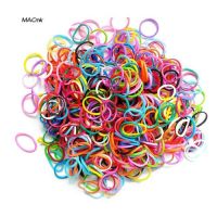 100 Pcs Mixed Color Rubber Bands Girls Dog DIY Hair Grooming Accessories