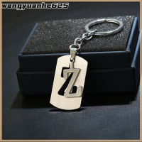 [WYH Store] COD Zhangyang1สแตนเลส A-Z ตัวอักษร Key Chain 26ตัวอักษรพวงกุญแจผู้ชายพวงกุญแจผู้หญิงของขวัญ