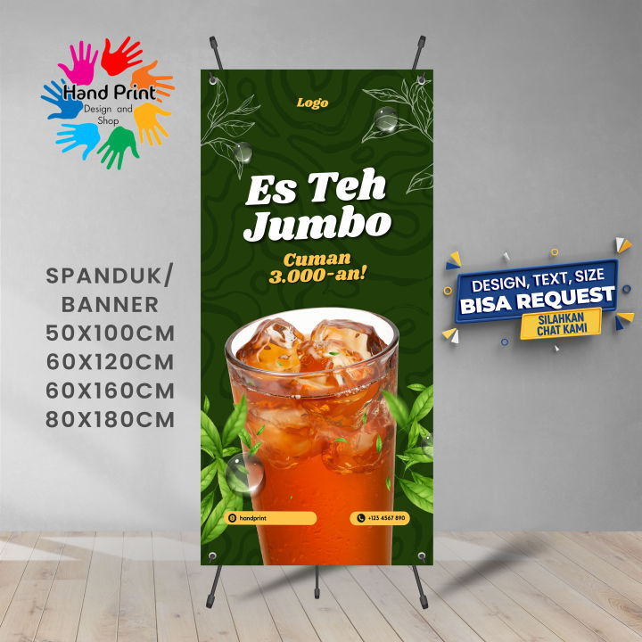 SPANDUK BANNER Minuman Es Teh Manis Lemon Tea Teh Jumbo Bisa Request ...