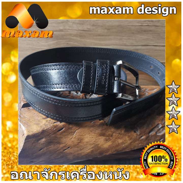 super-black-เย็บลายคู่-คุณภาพเกรด-a-เข็มขัดหนังเเท้ยาวตลอดเส้น-45-นิ้ว-หนังเเท้ๆ-ใช้นานใช้ทน