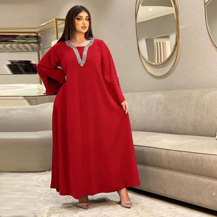 hot-selling-middle-east-clothing-handmade-rhinestone-large-size-dress-for-muslim-women-abaya-islamic-robe