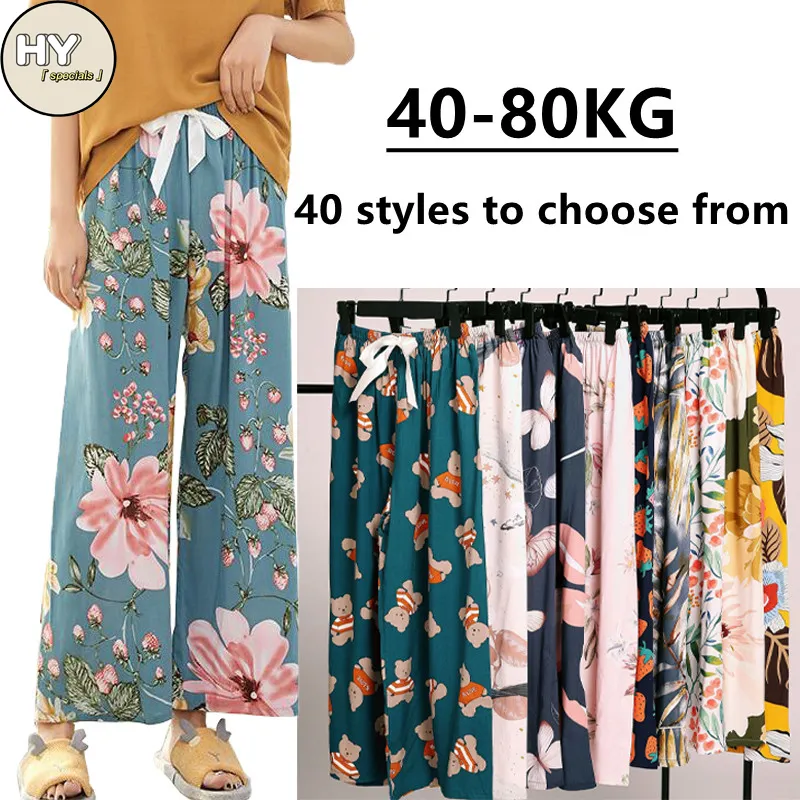 Ladies cotton hot sale patterned trousers