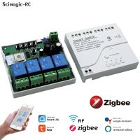 2023 latest Tuya Zigbee Smart Switch โมดูลรีเลย์ AC 220V Home Automation DC5V 7-32V RF433Mhz รีโมทคอนโทรล Circuit Breaker Alexa