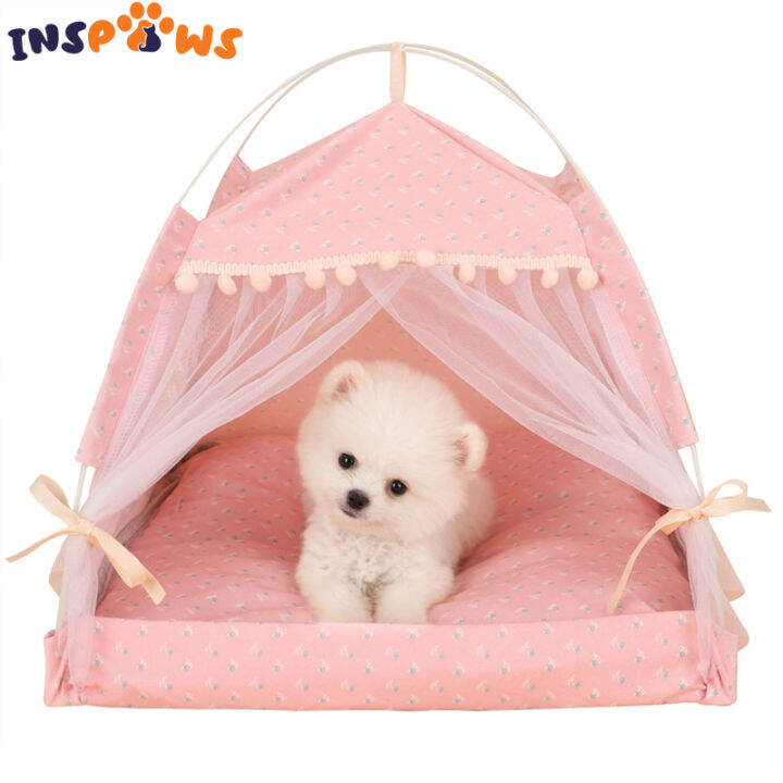 Dog Beds Kennel Cat Nest Princess Cushion Travel Cat Tent Outdoor Dog