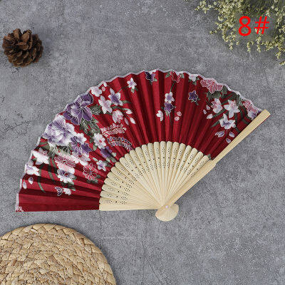 Silk Fan Chinese Japanese Style Folding Fan Wedding Fan Art Gifts Dance Hand Fan