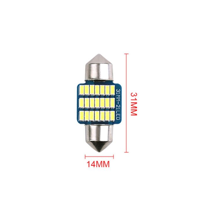 ร้านค้าใหม่อัตโนมัติ-ไฟท้ายรถไฟอ่านหนังสือ1pcs-31mm-นุ่ม21smd-ไฟโดมอลูมิเนียม