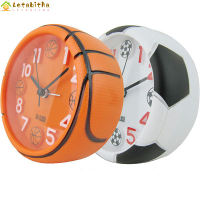 Letabitha ของขวัญนาฬิกาปลุกแฟชั่นที่สร้างสรรค์บาสเก็ตบอล3D นาฬิกาดิจิตอลสเตอริโอรูปฟุตบอล