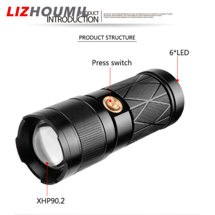 lizhoumil-ไฟฉาย-xhp90-2-led-หัวคู่ชาร์จได้กันน้ำสีสดใสมากไฟสปอตไลท์สำหรับทำงานไฟฉายแบบปรับขยายได้