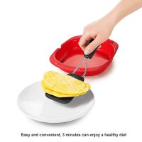 Microwave Silicone Omelette Maker Egg Roll Baking Tray Pan Kitchen Supplies TS2 Quick Omelette Making