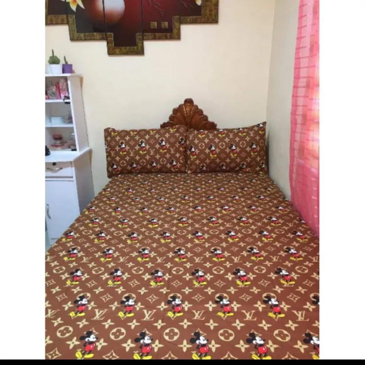 Canadian Bedsheet with 2 Pillow Case LV mickey Design very cute Lazada PH