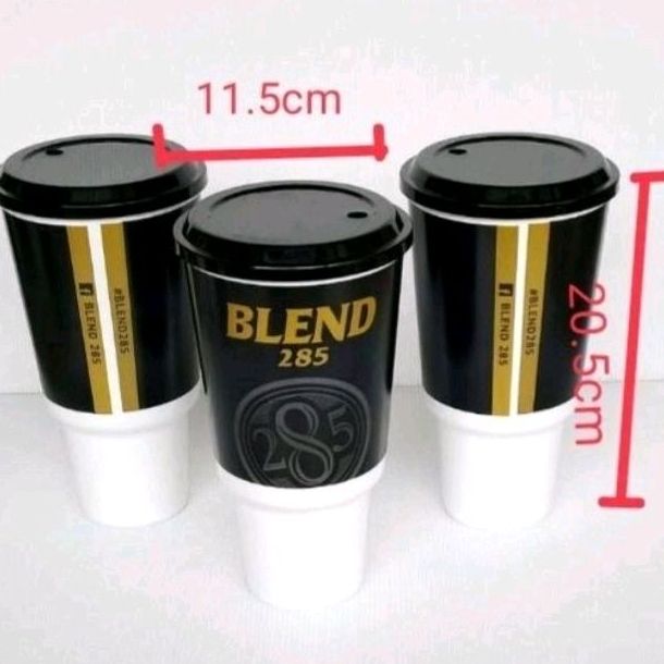 แก้วพลาสติกพร้อมฝาปิดมีรูใส่หลอด-blend-ขนาด-32-ออนด์-ราคายกแพค-10ใบ