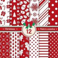 Lot/Pcs Christmas Series 12 Patchwork Small Floral Cotton Fabric Group Plain Printing Fabric Happy New Year 2021