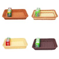 [COD] Imitation rattan storage basket fruit market snacks bread plastic vegetable and display frame