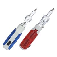 Portable Ratchet Screwdriver Magnetic Ratchet Screwdriver amp; Bit Set Easy Operation Used for Screwing Alloy Steel Made M89B