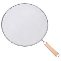 Hot Selling 1 Pcs Hot Sale 21Cm/25Cm/29Cm/33Cm Stainless Steel Splatter Screen Mesh Pot Lid Cover Silver Oil Frying Pan Lid Cooking Tools
