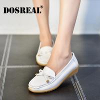 Real Leather Shoes Moccasins Mother Loafers Soft Leisure Flats Female Driving Ballet Footwear