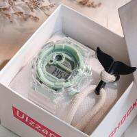 Unicorn childrens multifunctional transparent electronic watch ins high-looking simple summer new green small fresh