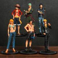 ฟิกเกอร์โมเดลฟิกเกอร์สะสมกฎหมายพีวีซีหนึ่งชิ้น Luffy Nami Ace Sanji Zoro 6ชิ้น/ชุด